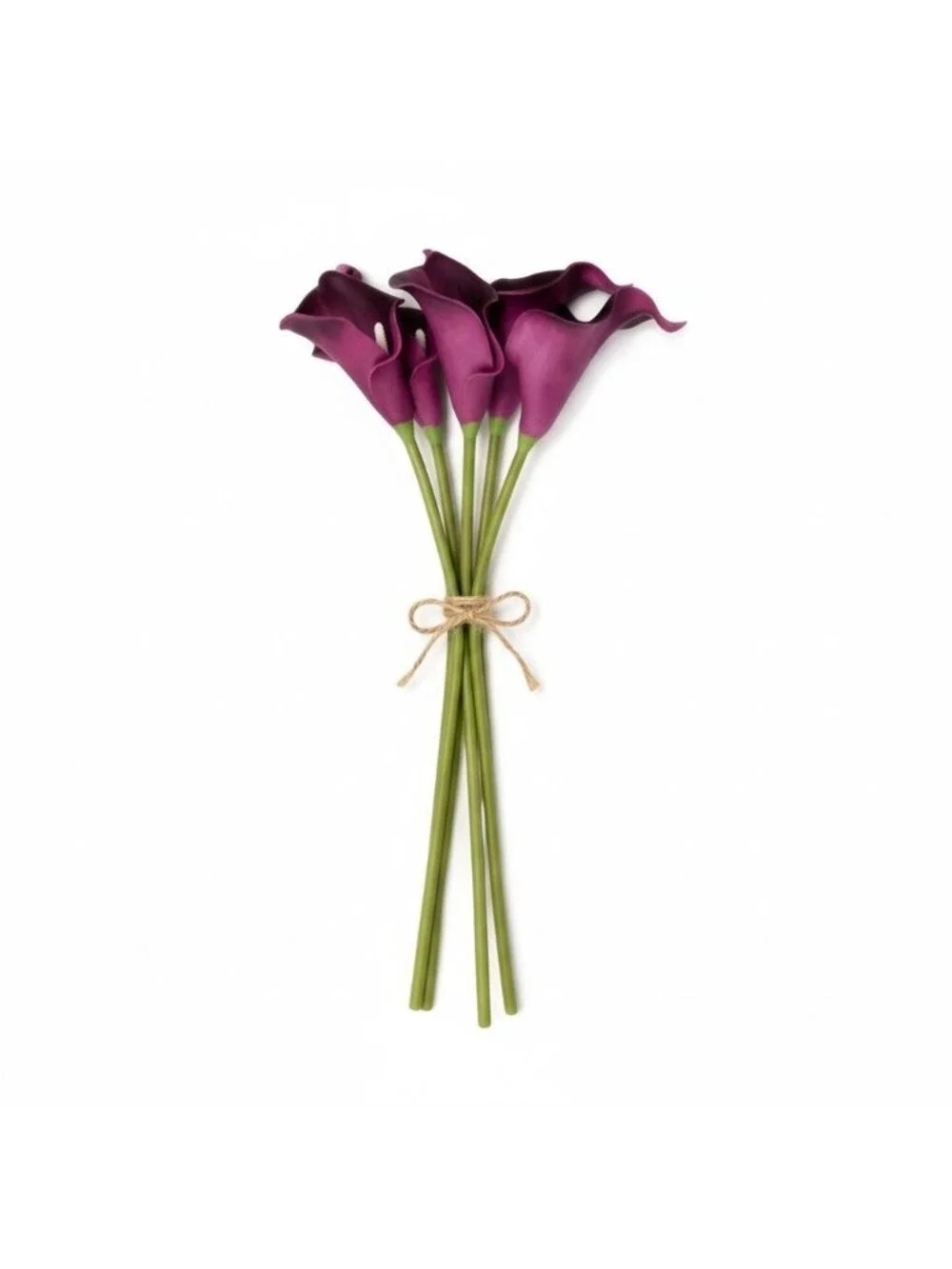 Calla Lily Bundle Real Touch Faux Flowers Plum Purple